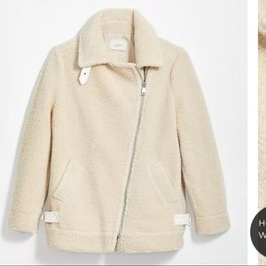 Faux Shearling Aviator Coat